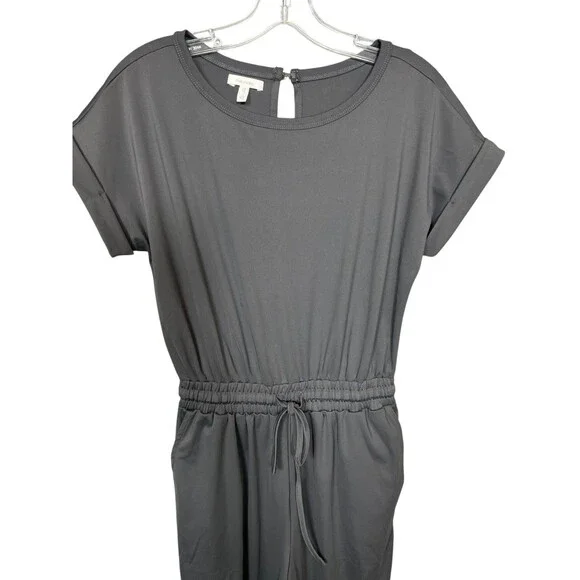 Maurices Gray Traveler Jumpsuit XS Tapered Jogger Athleisure Pockets - Picture 13 of 16
